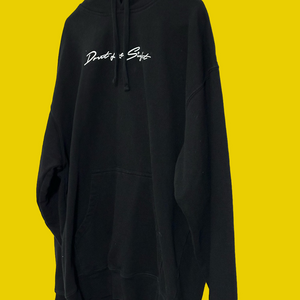 It’sjusta6 YouTube channel black hoodie, size L.